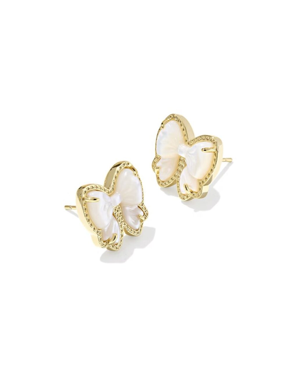 Haley Bow Gold Stud Earrings